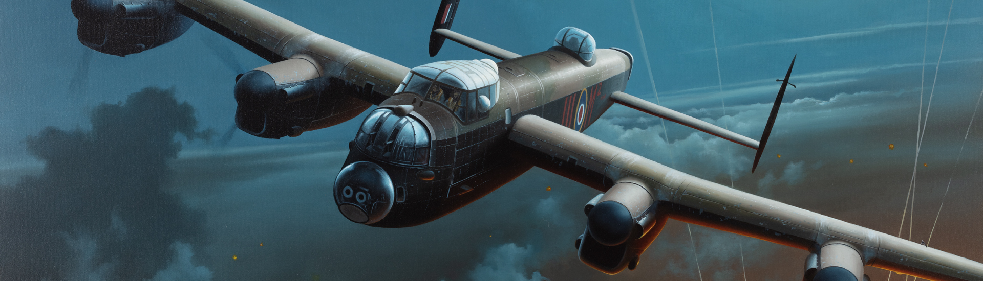 Aviation Art - Lancaster v Ju88 